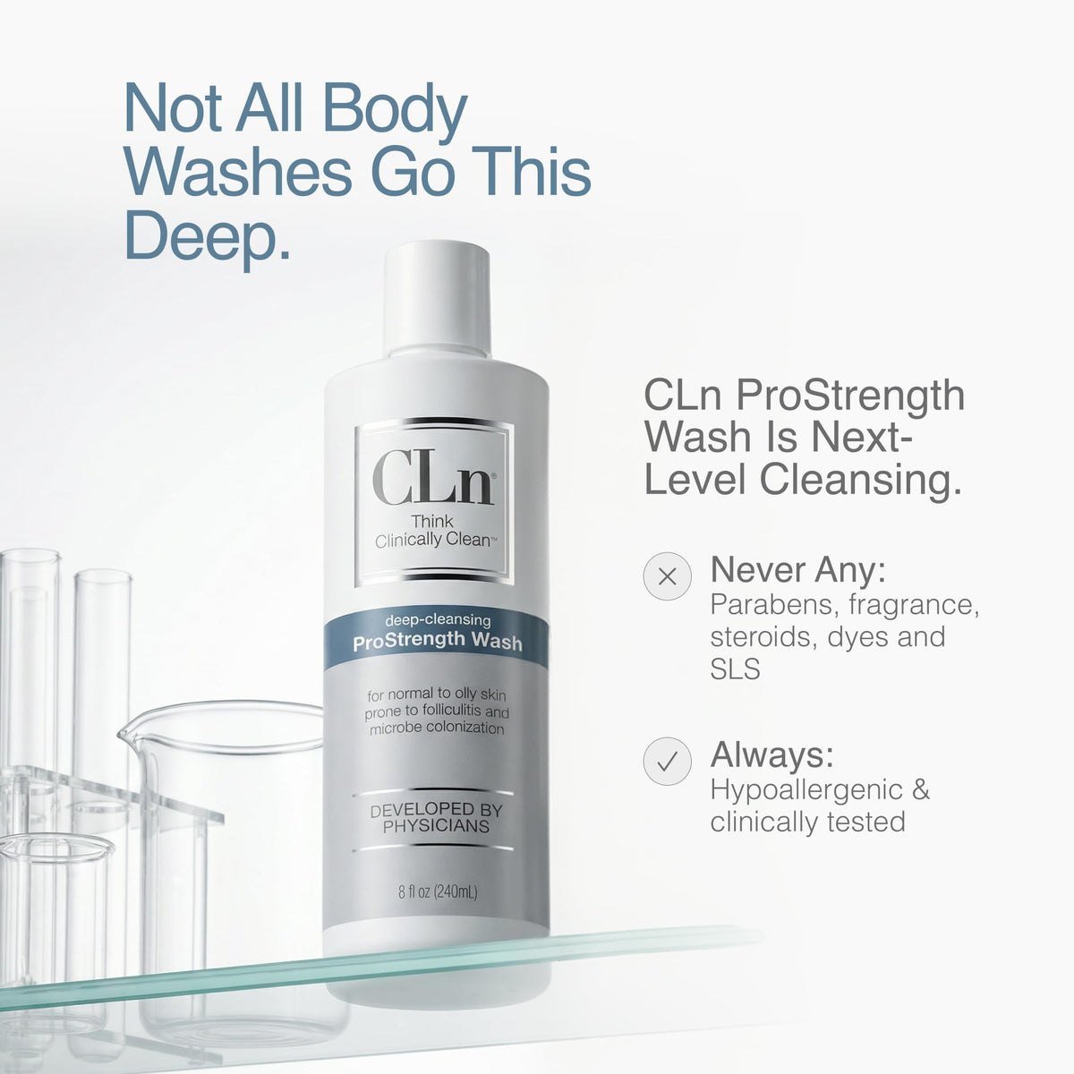CLn ProStrength gel texture close-up showing exfoliating consistency
