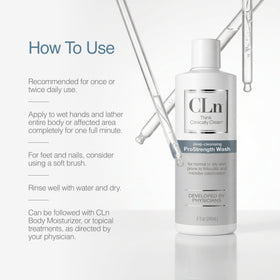 CLn ProStrength in-shower use demonstrating effective daily cleansing