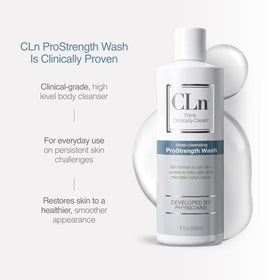 CLn ProStrength ingredient panel label close-up showing active components