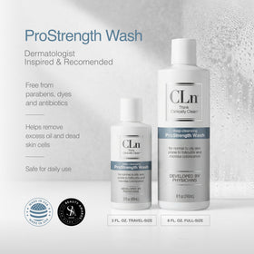 CLn ProStrength beside towel in lifestyle scene suggesting fresh results