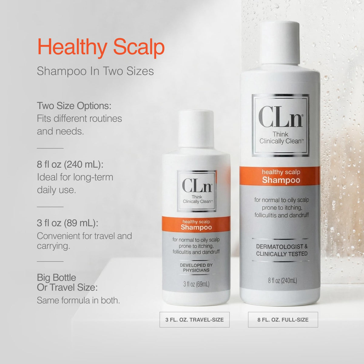 CLn applied to scalp demonstrating deep cleansing action to remove buildup