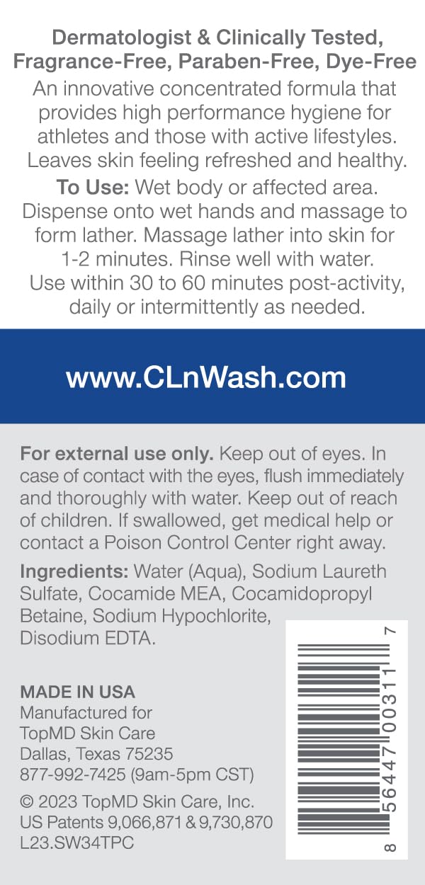 CLn SportWash gel texture close-up highlighting concentrated, mild cleanser benefits