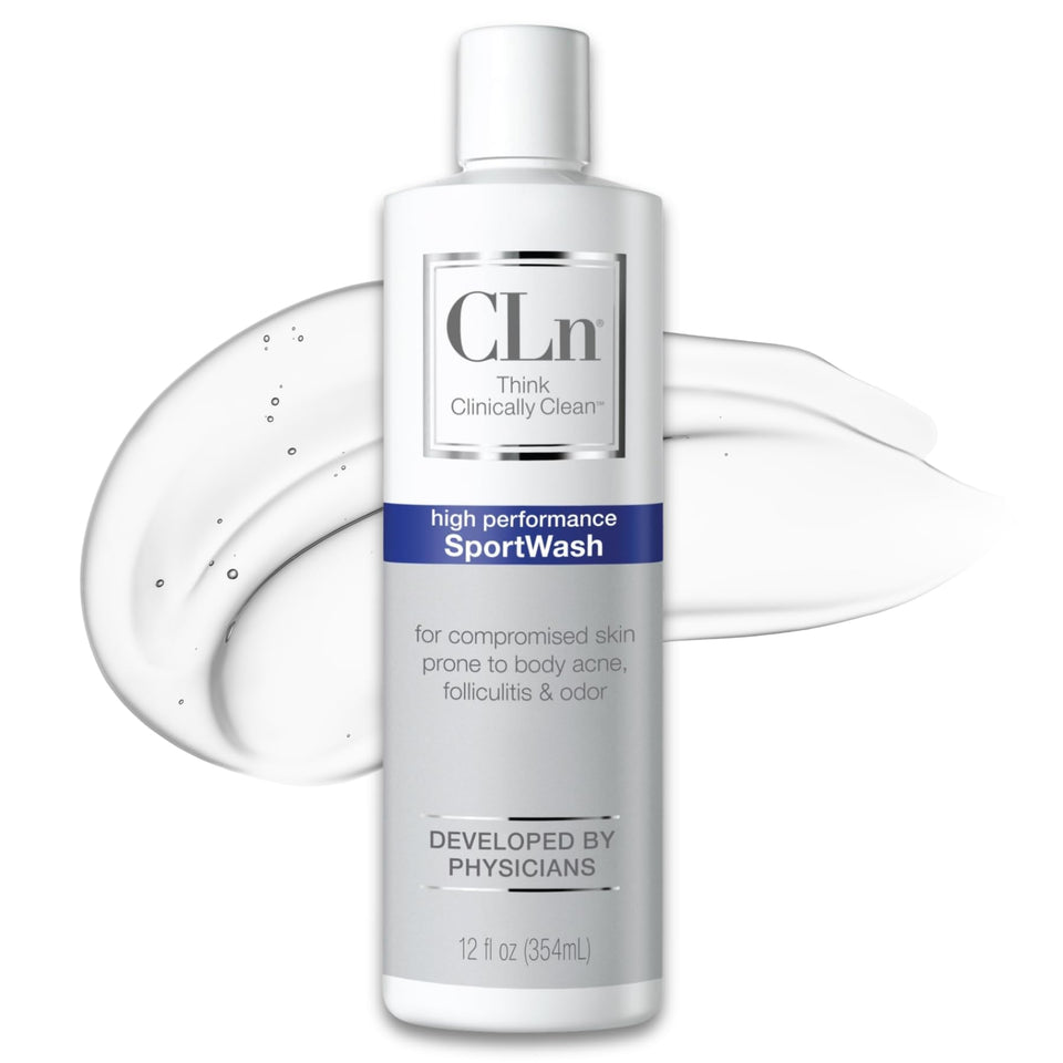 CLn SportWash front bottle showing label benefit for athletes