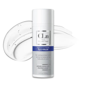 CLn SportWash front bottle showing compact travel-friendly design and clear purpose
