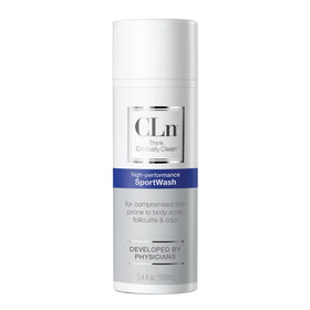 CLn SportWash lifestyle shot with athlete in shower showing practical post-sport hygiene