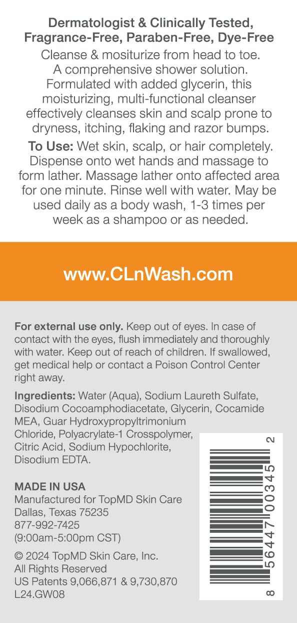 CLn lather texture close-up demonstrating mild, non-drying foam