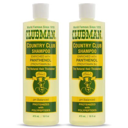 Clubman front packaging showing bottle and clean design benefit clarity