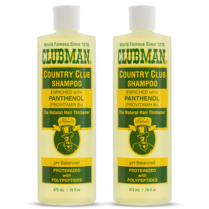 Clubman front packaging showing bottle and clean design benefit clarity