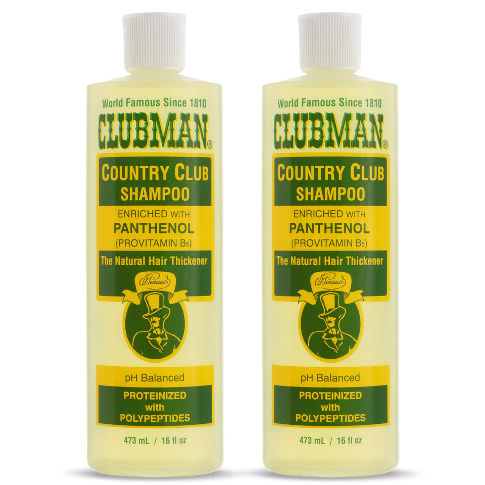 Clubman front packaging showing bottle and clean design benefit clarity