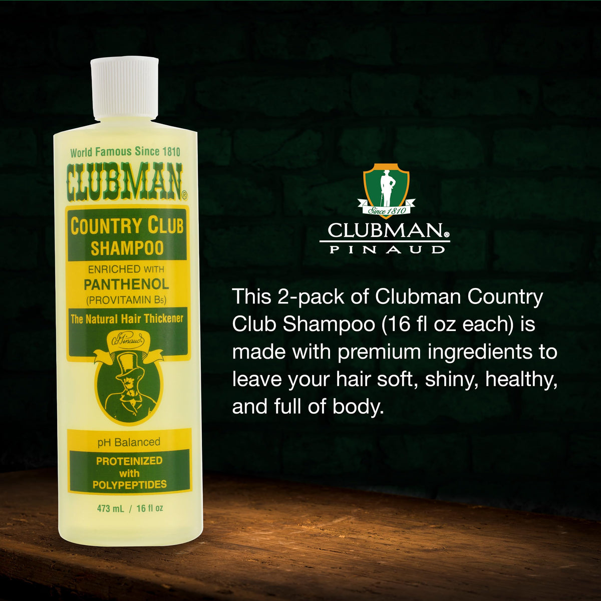 Clubman shampoo pouring texture highlighting viscosity and gentle cleanse benefit