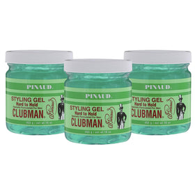 Clubman Pinaud front packaging showing bottle and label benefits