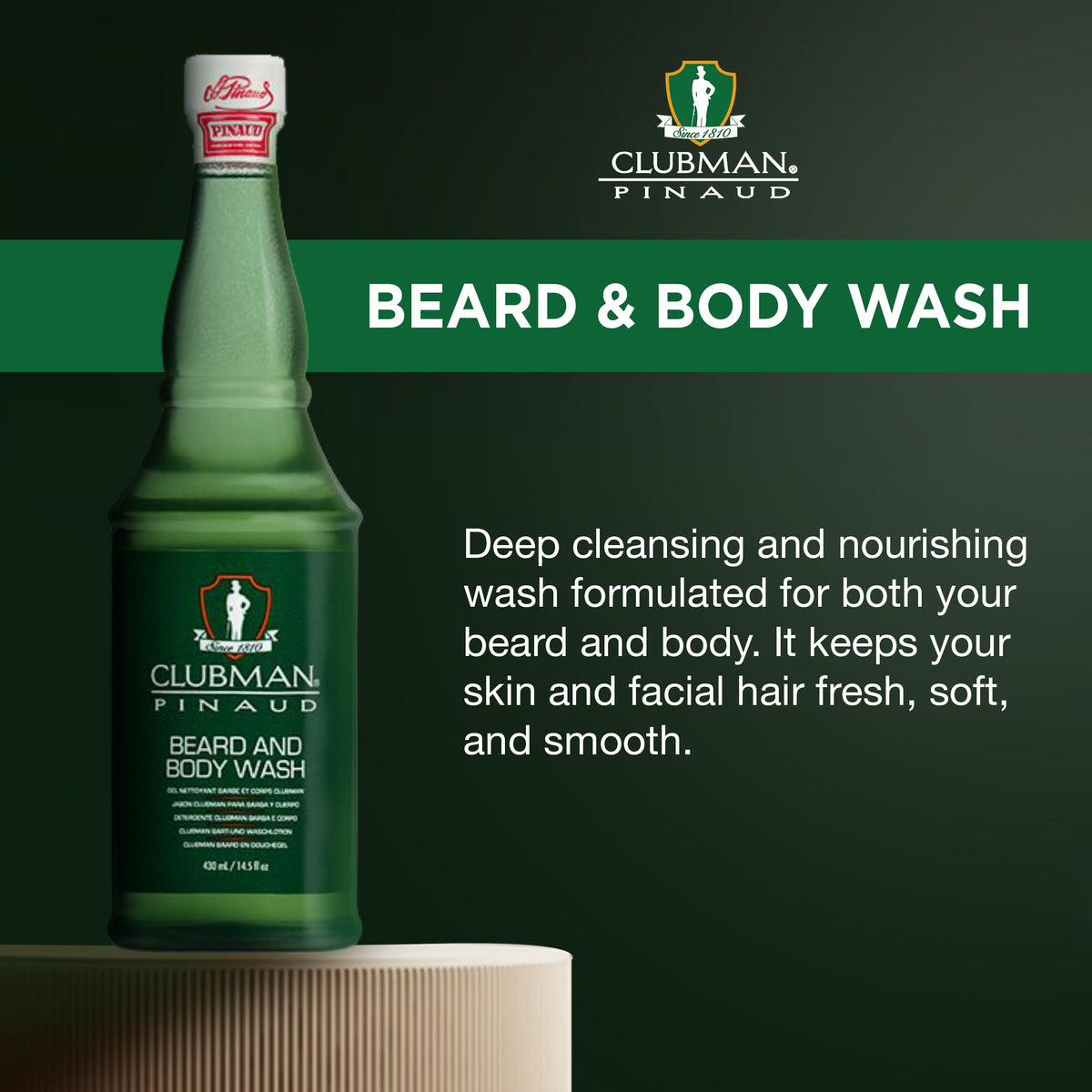 Clubman Pinaud rich lather closeup demonstrating foam that softens beard