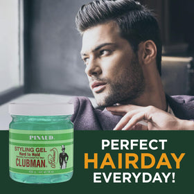 Clubman Pinaud gel texture close-up highlighting control and sheen