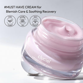 cluciel jar on bathroom shelf at night promoting nightly repair routine benefit