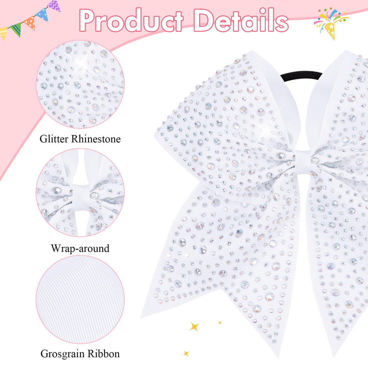 CN bow worn in ponytail on athlete providing stable, eye-catching performance look
