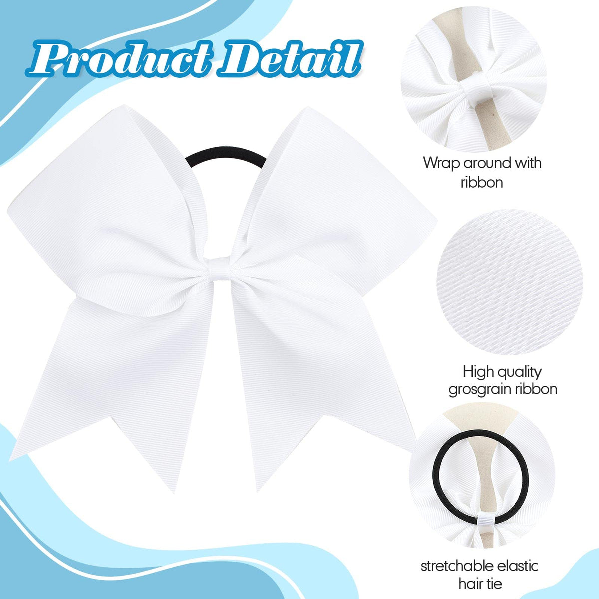 CN bow worn in ponytail during routine illustrating stability and visibility