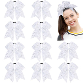 CN front packaging white cheer bow showing full 7-inch shape and sparkle benefit
