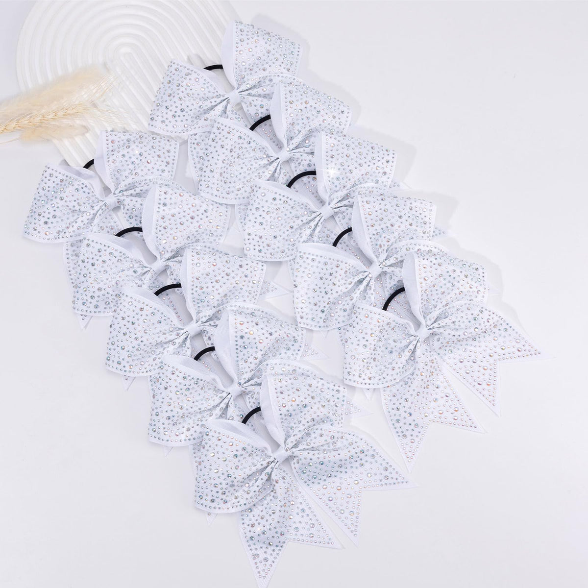 CN ten bows laid out to display matching set convenience for teams