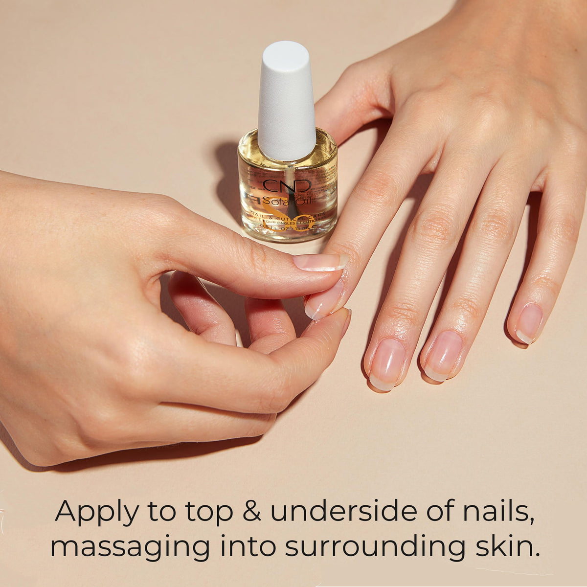 CND duo opened caps showing easy-application details and precise dosing benefit