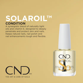 CND kit components in a manicure setup illustrating salon-style routine
