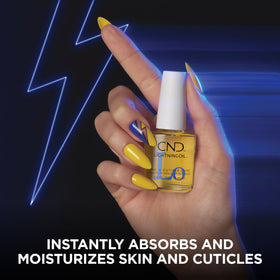 CND LIGHTNINGOIL texture close-up demonstrating lightweight absorption benefit