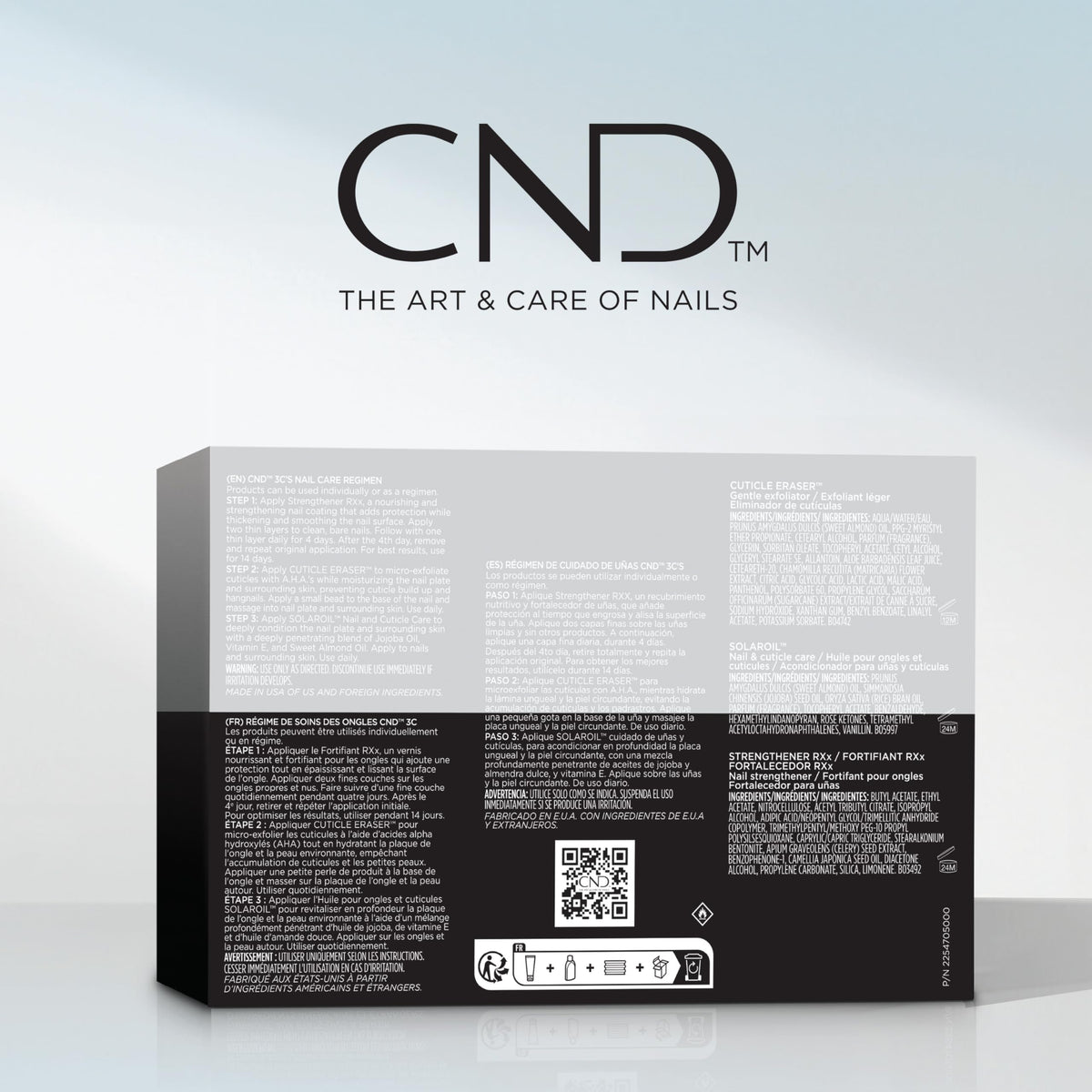 CND kit next to a hand for scale showing product size and real use