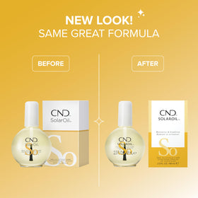 CND SolarOil applied to cuticle with massage showing brand promoting smoother cuticles