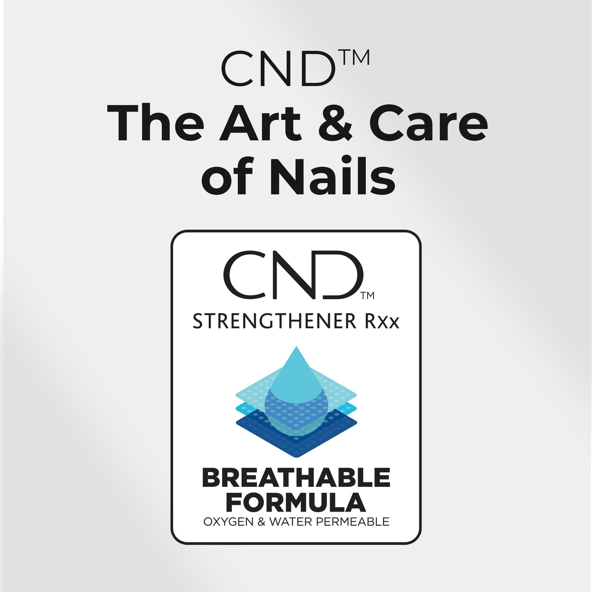 CND Strengthener RXx bottle next to ruler to show 0.5 fl oz scale