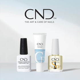 CND Strengthener RXX brush applicator demonstrating easy base coat application