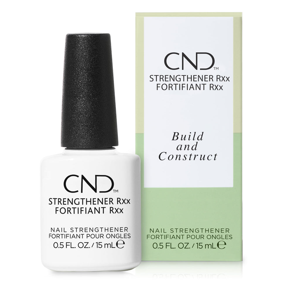 CND Strengthener RXx front packaging showing product and label benefits