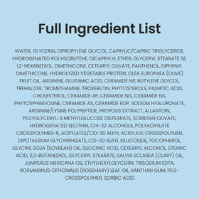 CNP Barrier Reset Cream ingredients chart image highlighting ceramide ratio and formulation benefits