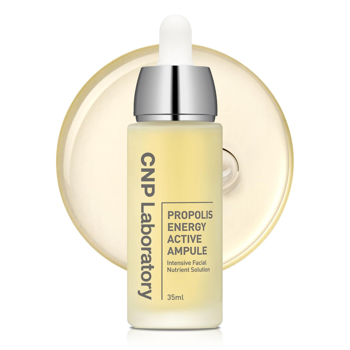 CNP bottle front view showing compact ampoule and branding for travel-friendly hydration