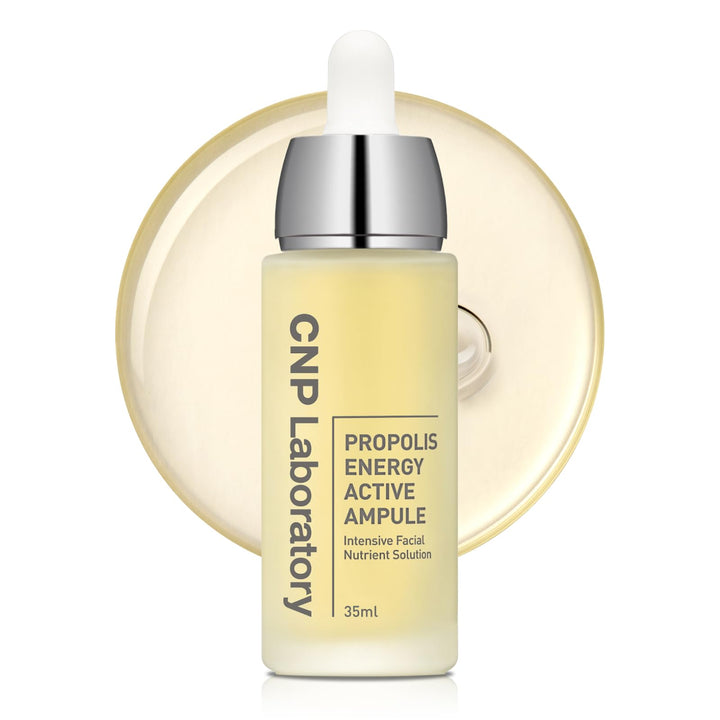 CNP bottle front view showing compact ampoule and branding for travel-friendly hydration