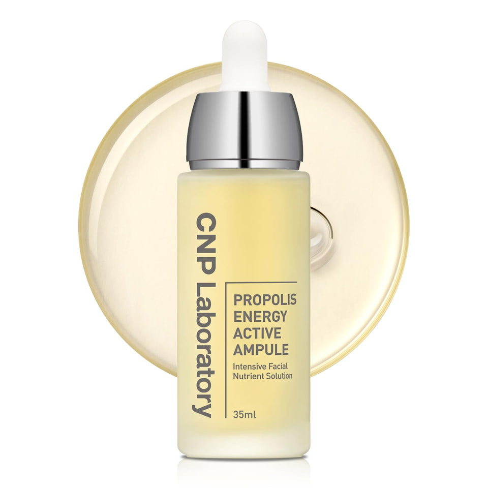CNP bottle front view showing compact ampoule and branding for travel-friendly hydration
