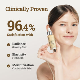 CNP serum on counter in skincare routine suggesting easy daily layering