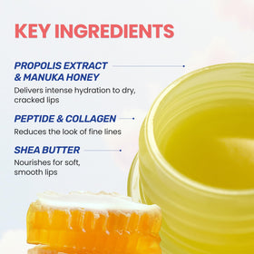 CNP ingredients close-up with propolis and manuka honey for nourishment