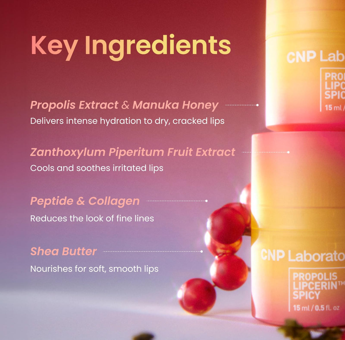CNP lip butter on hand showing size comparison and easy portability