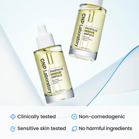 CNP serum held in hand for size comparison to show portable, travel-friendly bottle