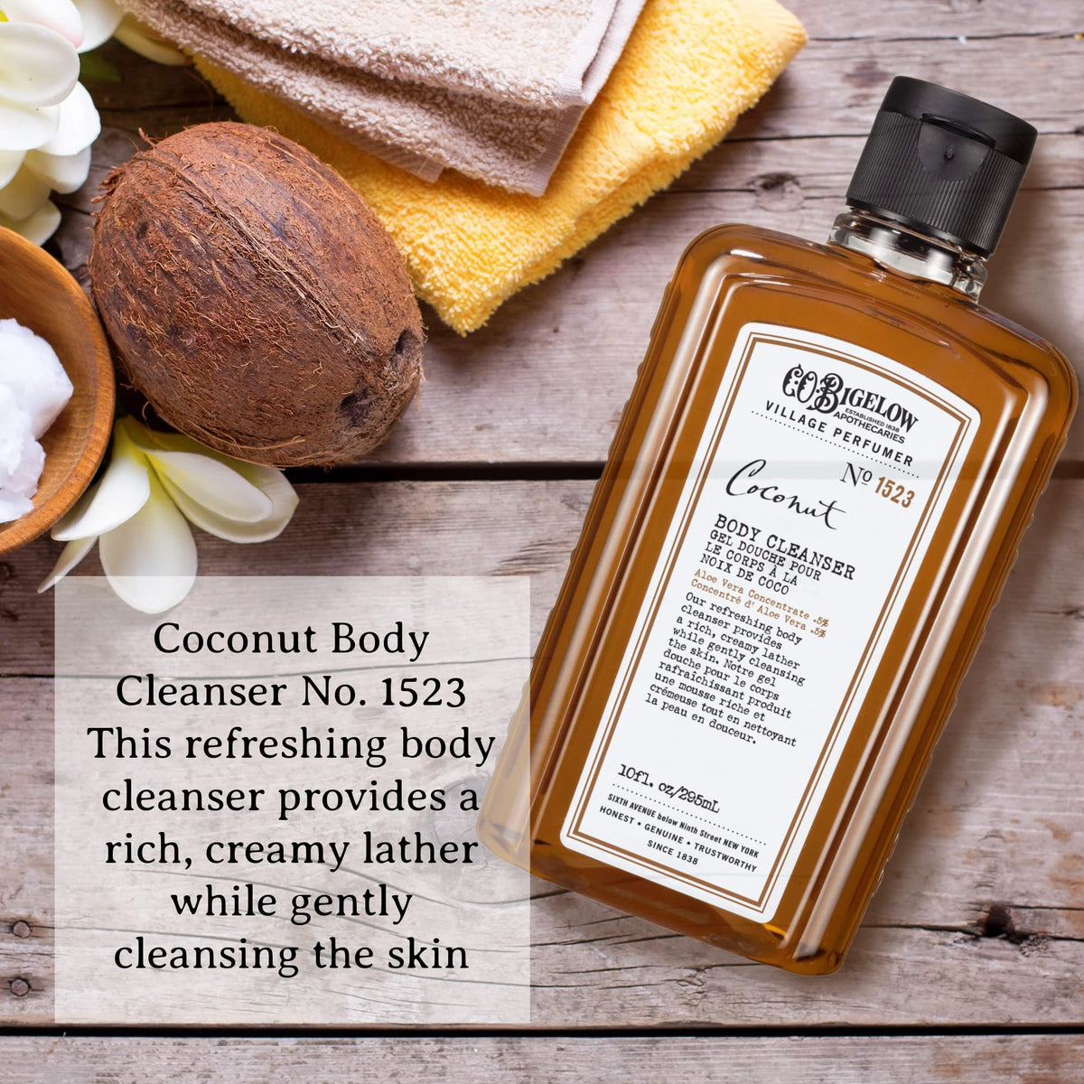 C.O. Bigelow rich lather on hand showing creamy foam and gentle cleanse