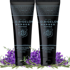 C. O. Bigelow label closeup showing scent notes and ingredient benefits