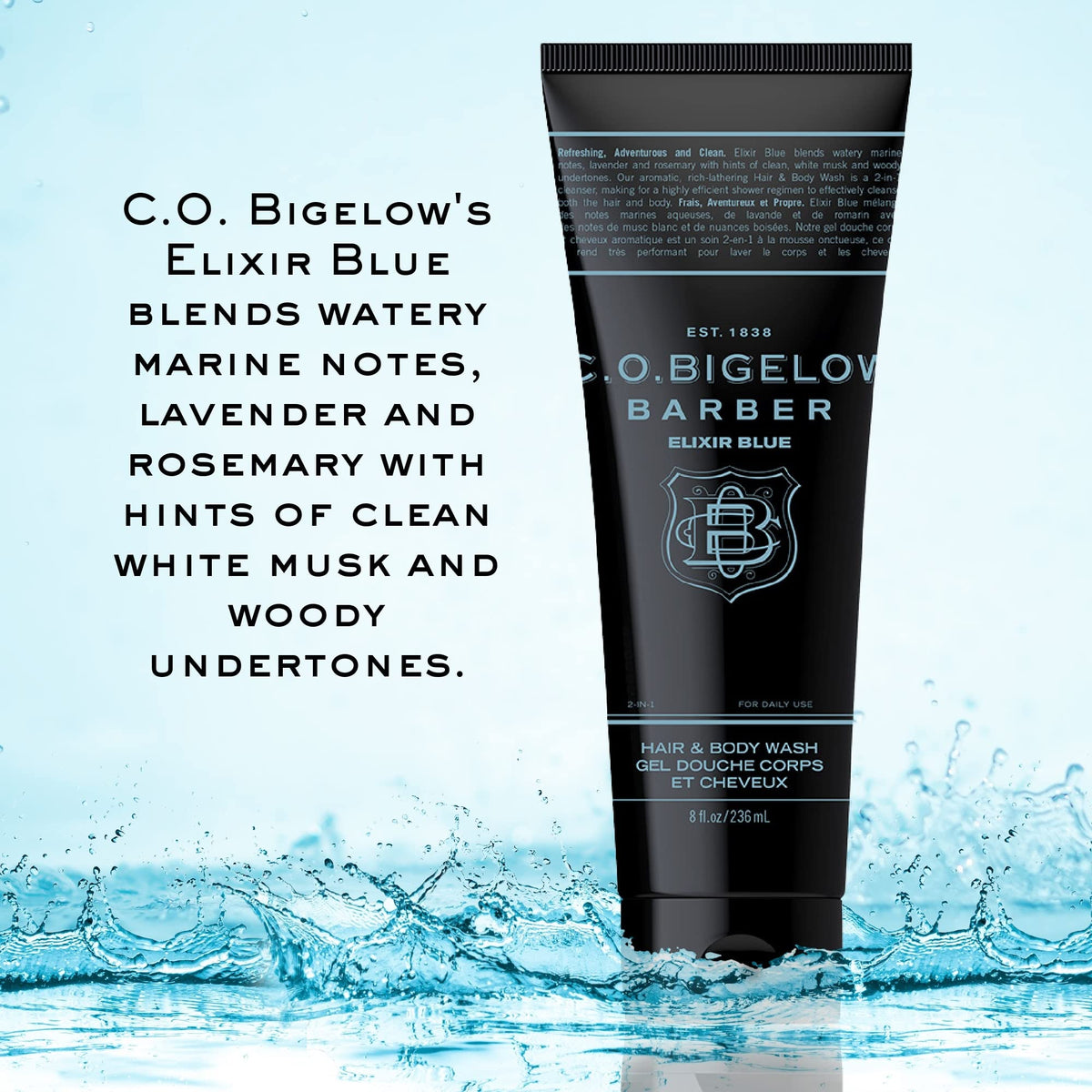 C. O. Bigelow foamy texture closeup demonstrating gentle cleansing action