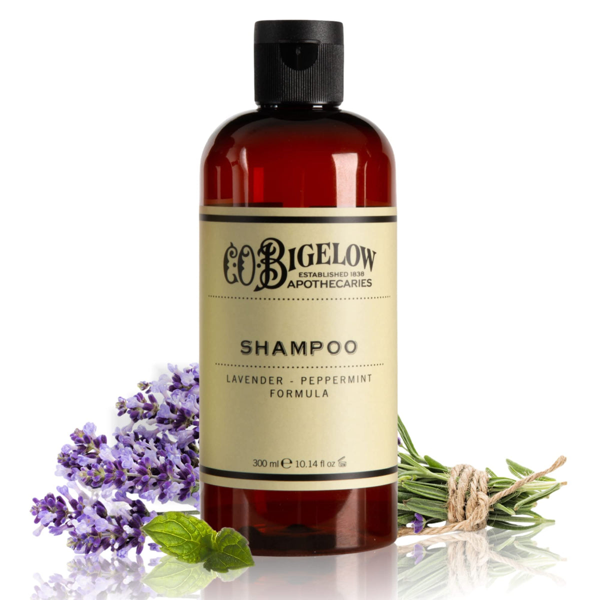 C.O. Bigelow front bottle showing product branding and calming scent