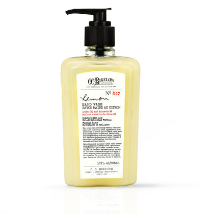 C.O. Bigelow front packaging showing bottle and fresh lemon scent benefits