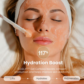 CO2Lift mask application on model demonstrating easy at-home use