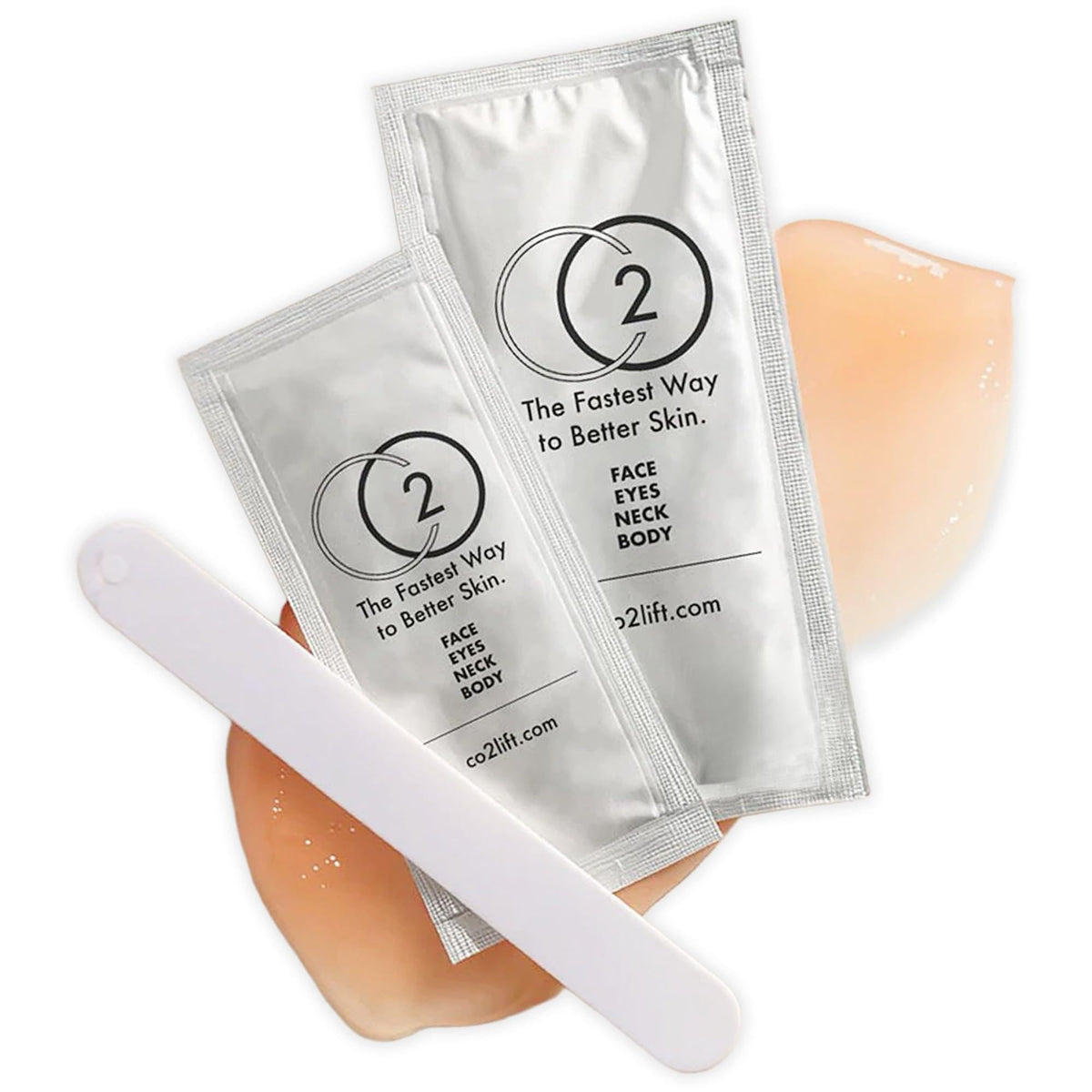 CO2Lift front packaging showing single-treatment kit and benefits