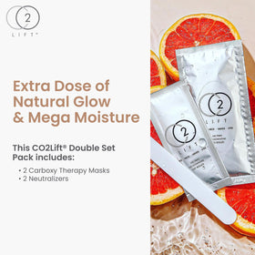 CO2Lift full-face mask applied demonstrating even coverage