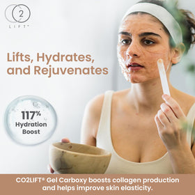 CO2Lift under-eye application reducing puffiness and brightening