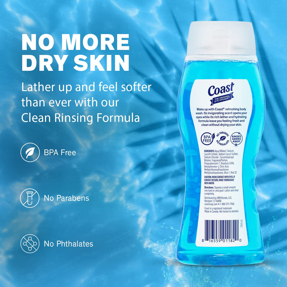Coast in-shower use showing easy one-handed application and quick cleanse