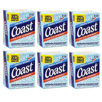 Coast front packaging showing one 4.0 oz bar, clear branding and fresh scent