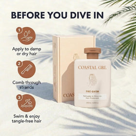 coastal grl applied before swimming to protect hair from chlorine damage